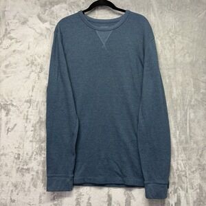 Sonoma Men's Thermal Pullover Shirt Sz‎ XL Blue Base-layer Longsleeve Soft